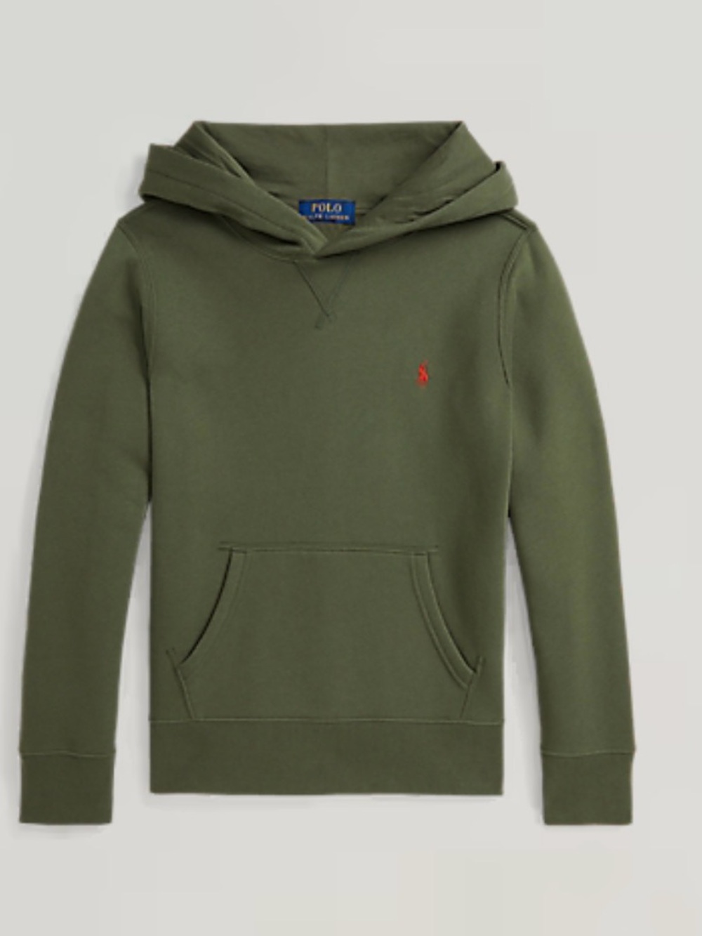 Polo by Ralph Lauren Olive Green Crewneck Sweatshirt with Red Pony